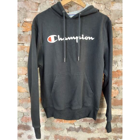 Champion Sweatshirt Mens Sz S Hoodie Black Small i - Picture 1 of 3